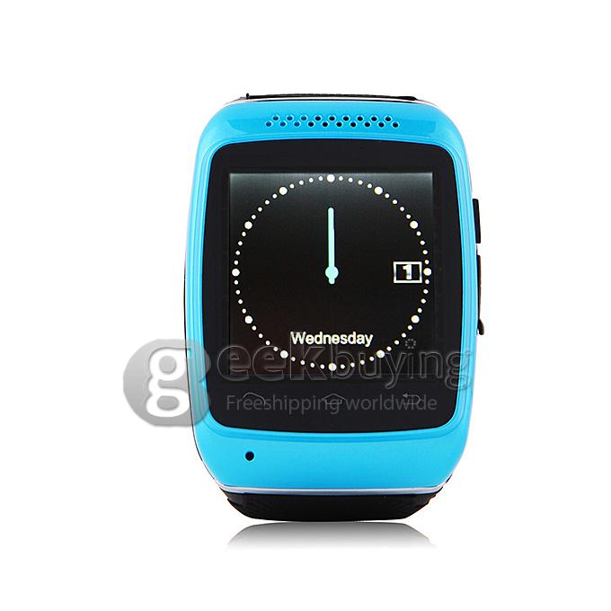 Q2 Smart Bluetooth 1.54 Inch Touch Screen Watch Support SYNC Anti Lost Mic FM Pedometer Music Play - Blue