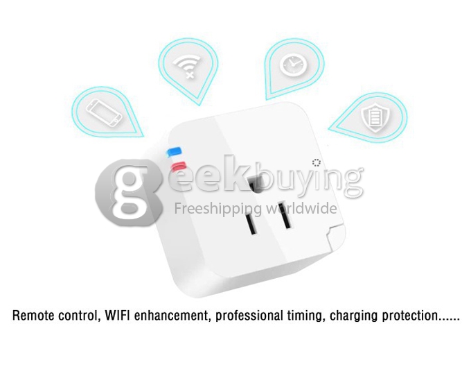 [US Stock]US Plug Kankun Smart Wifi Plug Socket Remote Control Plug Socket for Android iPhone App