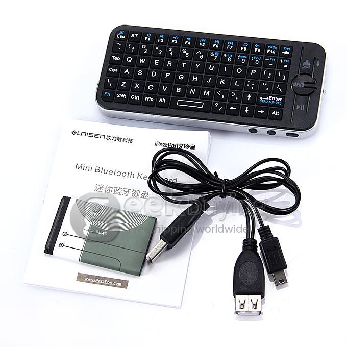 iPazzPort KP-810-16BR Chargeable Wireless Bluetooth Handheld Keyboard Teclado for iPhone Apple Fire TV Smartphone