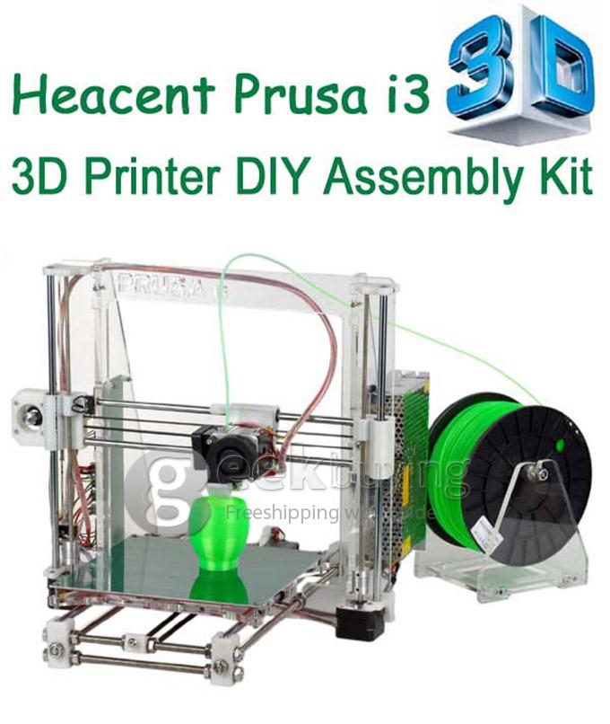 Heacent Reprap Prusa i3 3D Printer DIY Full Assembly Kit (0.4mm Nozzle / 1.75mm Filament) US Plug