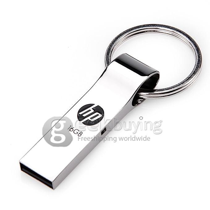 HP V285 USB 2.0 16GB High Speed Flash Drive U Disk Memory Stick USB Drive with Keychain - Silver