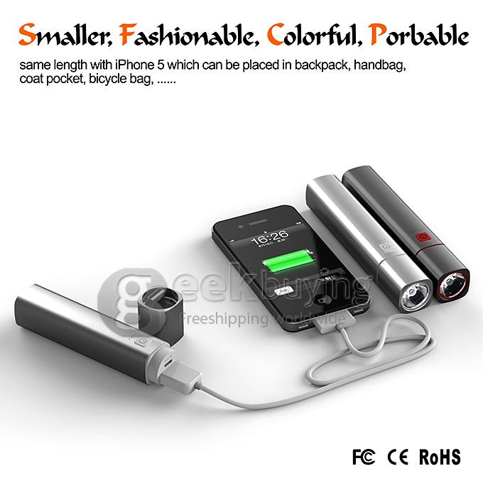 CIGAR C3 The First Aluminum Power Bank Torch with Cree LED Glare Lighting & Replaceable Battery - Black