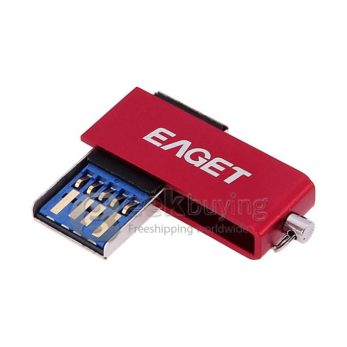 Eaget U50 Rotatable Design 32GB USB 3.0 Super Speed USB Flash Drive U Disk USB Memory Stick USB Pen Drive - Red