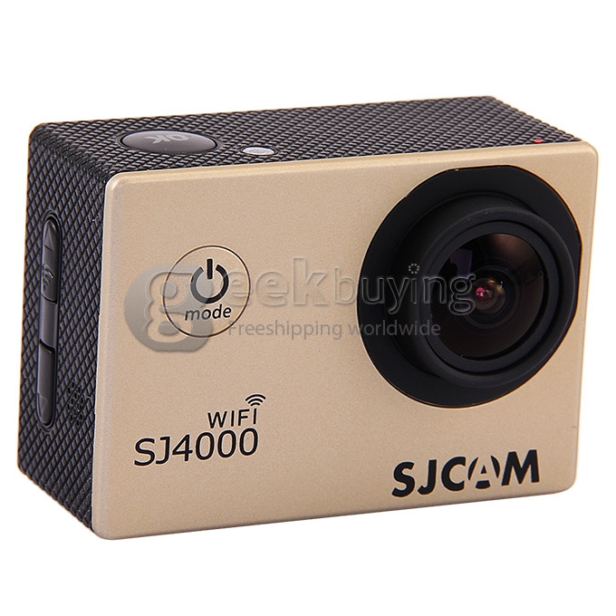 SJCAM Original SJ4000 WiFi Action Camera Novatek 12MP 1080P H.264 1.5 Inch 170 Degrees Wide Angle Lens Diving HD Camcorder Car DVR support AV out - Golden