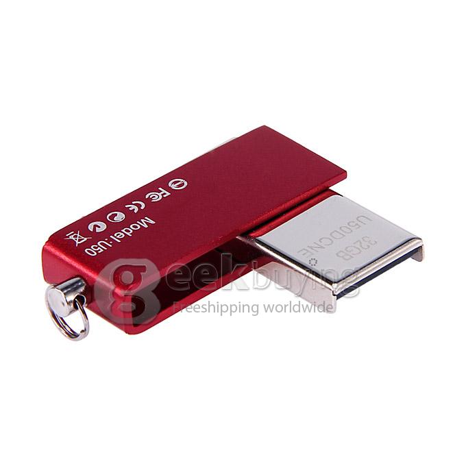 Eaget U50 Rotatable Design 32GB USB 3.0 Super Speed USB Flash Drive U Disk USB Memory Stick USB Pen Drive - Red
