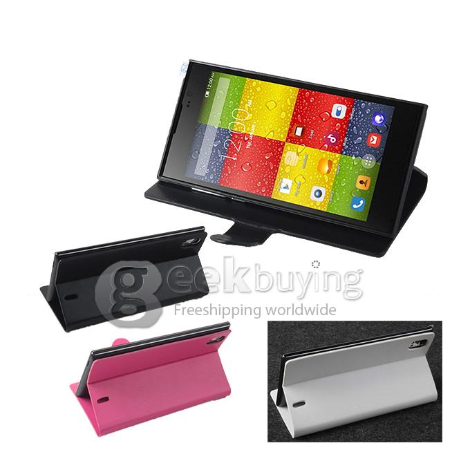 Protective PU Leather Hard Case Cover Shell for Elephone P10C - White