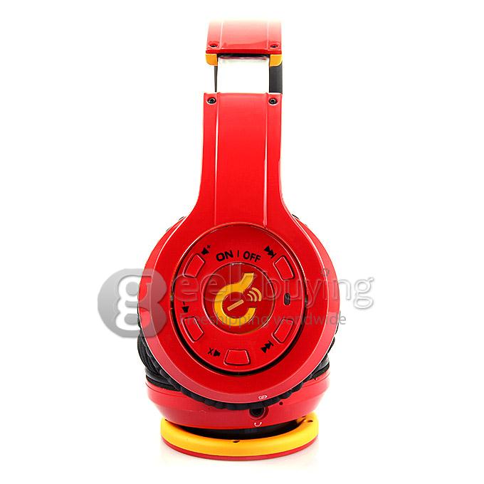 [Spain Stock] Syllable G08 Folding Design Wireless BT V2.1 Stereo Headphones with Mic Red + yellow