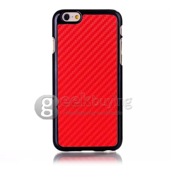 Brand New Carbon Fiber Unique Design Hard Cover Case for iPhone 6 Plus - Red