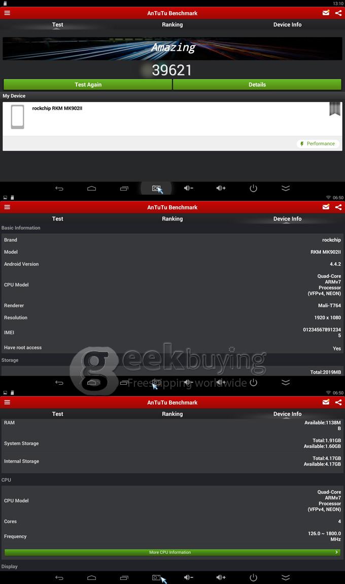 RKM MK902II RK3288 1.8GHz Android 4.4 Mini TV Box HDMI HDD Player 1.8GHZ 2G/8G Dual Band 2.4/5G WIFI Bluetooth XBMC DLNA - Black