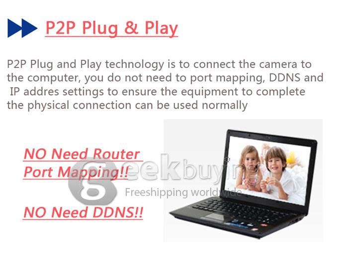 ESCAM QD530 HD 720P P2P ET Type Dome IP Camera ONIVF Smart Phone View 2 Array IR Nightvision