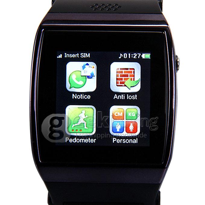 1.55'LED U8 Pro Bluetooth Watch Touch Screen Smart Watch Phone for Android iPhone - Black