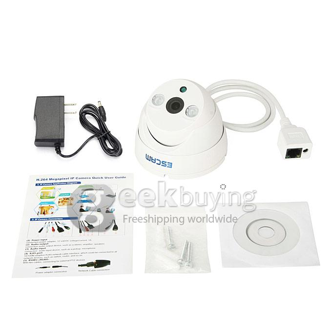 ESCAM QD530 HD 720P P2P ET Type Dome IP Camera ONIVF Smart Phone View 2 Array IR Nightvision