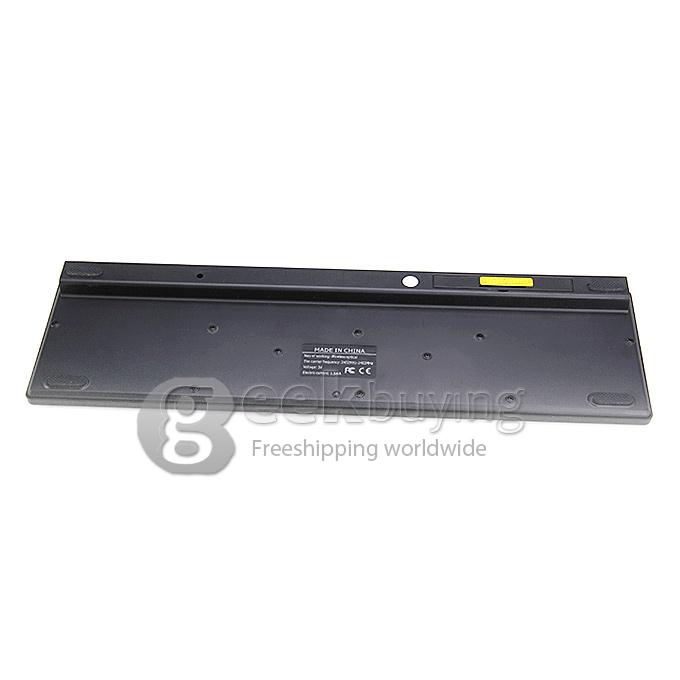 2.4GHz Wireless 102-key Keyboard with Protector Film + Mouse Set - Black