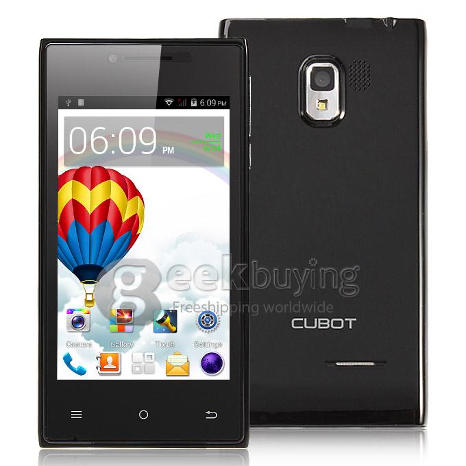 [Spain Stock] Cubot GT72+ WVGA MTK6572 Dual Core 1.2GHz Smartphone 4.0 Inch 2.0MP Android 4.4 OS GPS 3G - Black
