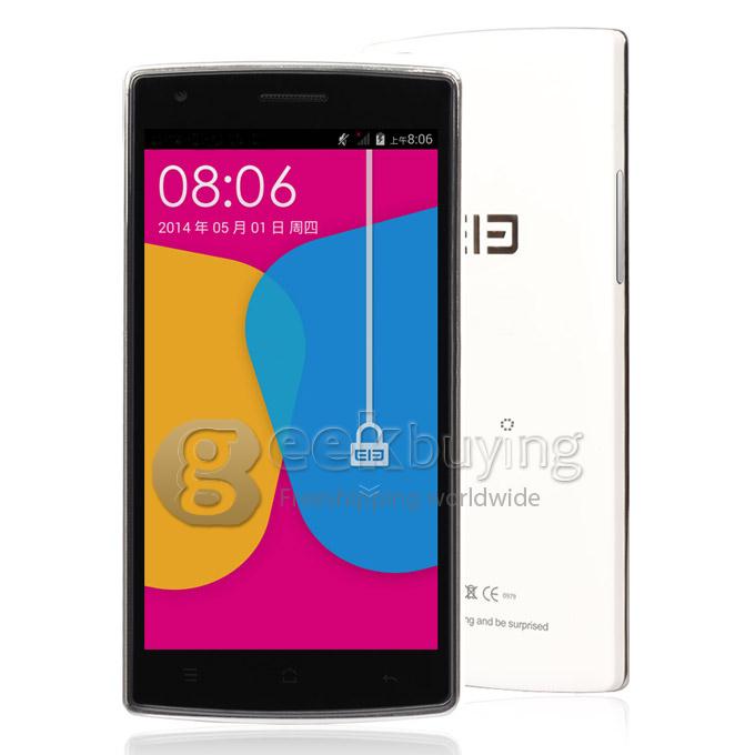 Elephone G4 1280*720 MTK6582 Quad Core 1.3GHz 5.0inch Smartphone Android 4.4 1GB RAM 8.0MP IPS HD 3G GPS Dual SIM Dual Camera- White