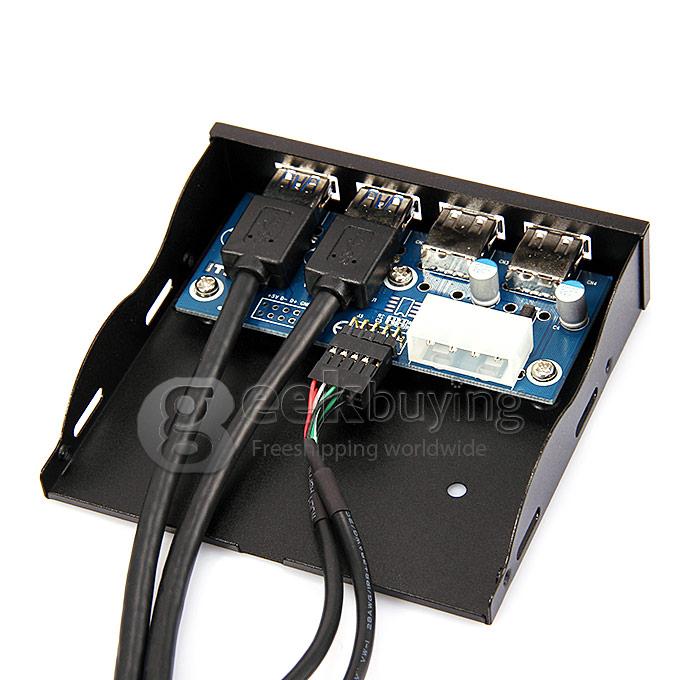 USB 3.0 Front Panel USB 3.0 Female*2 + USB 2.0 Female*2 - Black