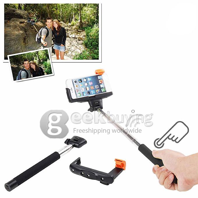 [Spain Stock] Wireless Bluetooth Monopod Remote Extendable Handheld Tripod Self Timer Camera holder - Black