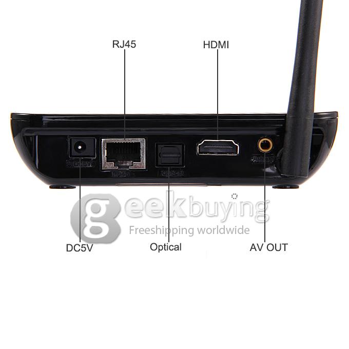 TV01II RK3288 Quad Core 1.8GHz Android 4.4 Mini TV Box HDMI HDD Player 2G/8G Bluetooth 2.4G/5G WIFI Bluetooth OTG Built-in Mic DLNA - Black