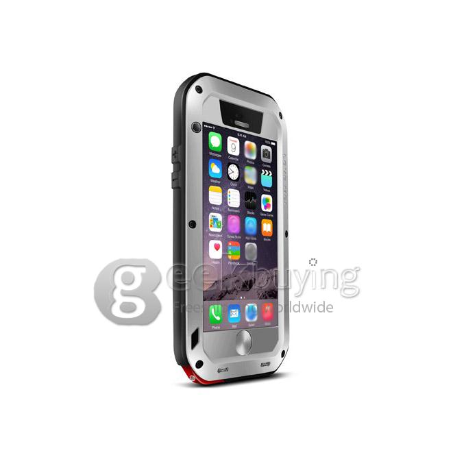 [Spain Stock]LOVE MEI Water/Dirt/Shockproof Protective Metal and Silicon Cover Case for iPhone 6 - Silver