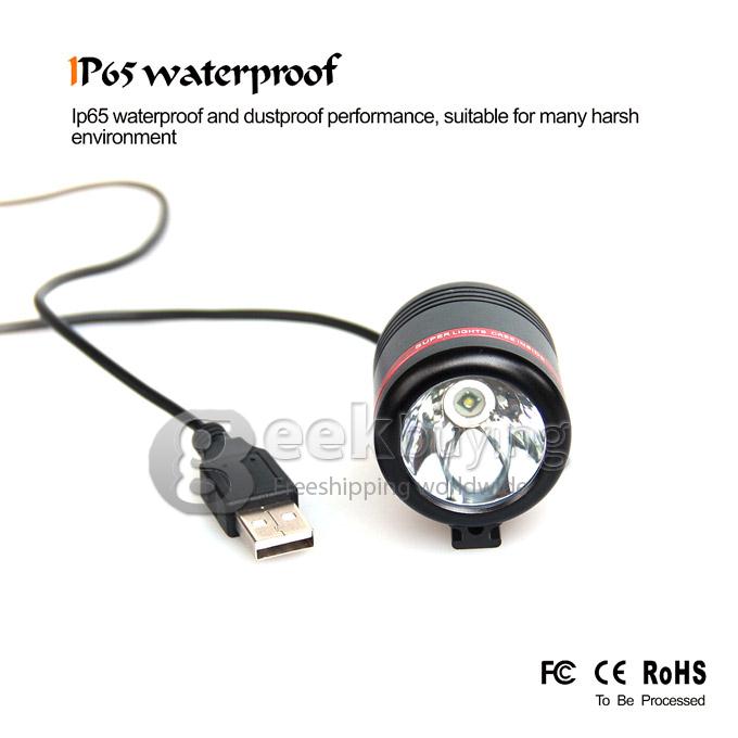 DARK KNIGHT K1S Cree XM-L U2 1230LM Multifunctional 1230LM Desk Lamp Headlamp LED Flashlight Outdoor Bicycle Light - Red + Black