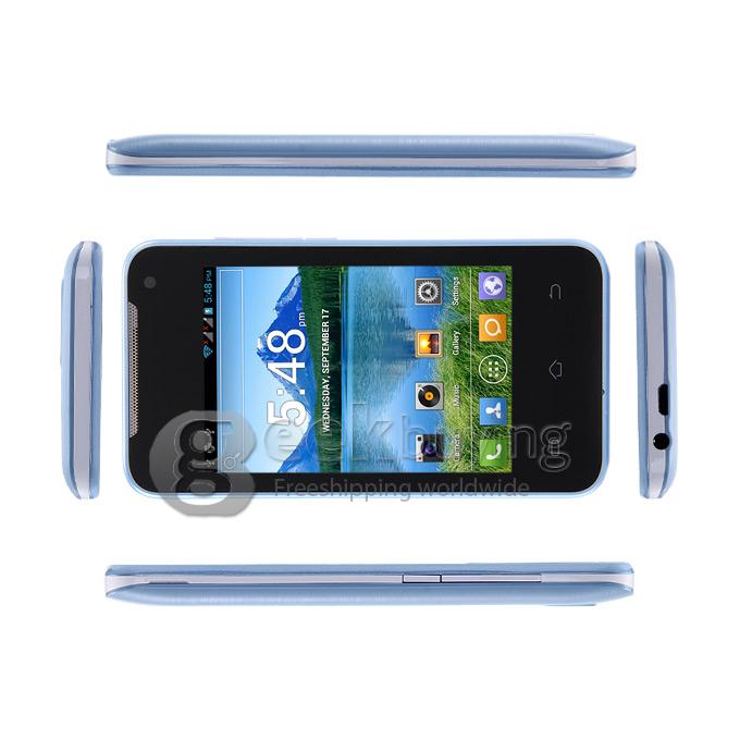 H-mobile F1 MTK6572 Dual Core 1.0GHz Smartphone 3.5Inch 2.0MP Android 4.2 OS Bluetooth WIFI with Leather Sheath - Blue