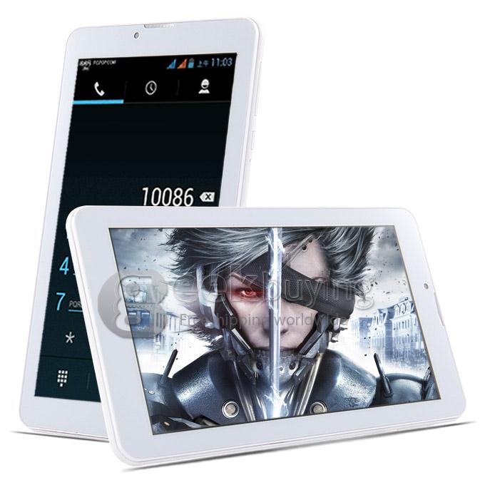 PX702 MTK8312 7 Inch 3G Phone Call Tablet PC Android 4.4 OS 4GB ROM GPS Bluetooth Phablet - Silver+White