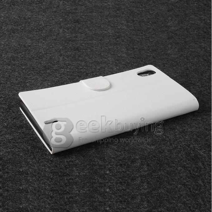 Protective PU Leather Hard Case Cover Shell for Elephone P10C - White