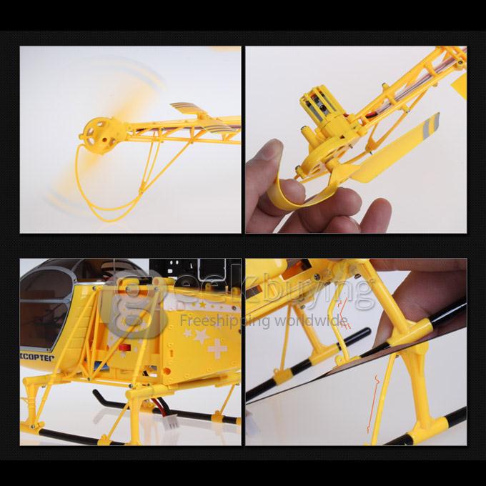 WLtoys V915 2.4GHz 4CH Scale RC Lama Helicopter RTF 6-axis Gyroscope with Remote Controller - Yellow