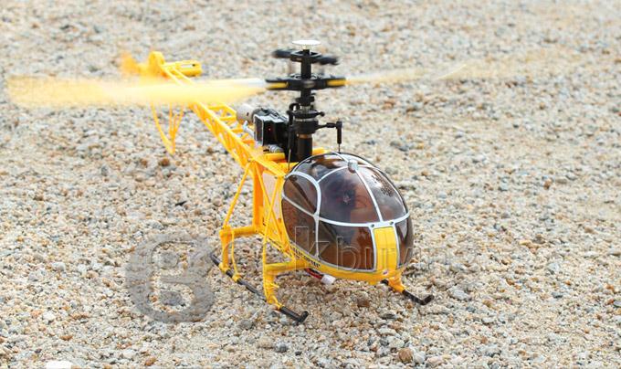 WLtoys V915 2.4GHz 4CH Scale RC Lama Helicopter RTF 6-axis Gyroscope with Remote Controller - Yellow