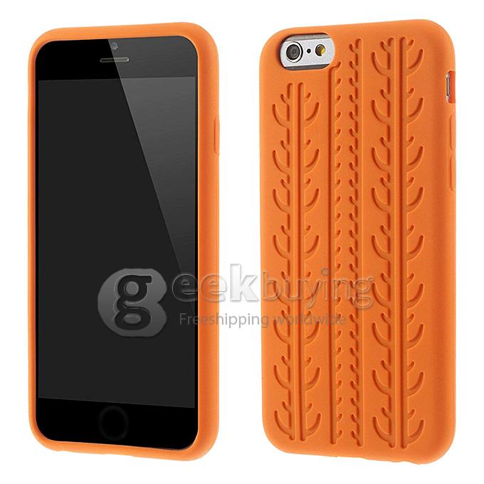 Brand New Anti-skid Tyre Design Silicone Case Protective Cover for iPhone 6 /iphone 6s 4.7 inch - Orange