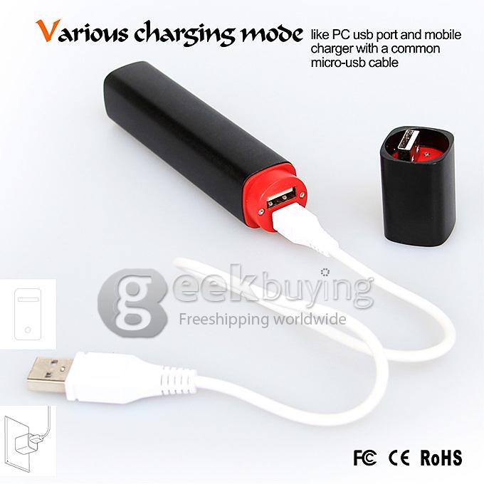 CIGAR C3 The First Aluminum Power Bank Torch with Cree LED Glare Lighting & Replaceable Battery - Black
