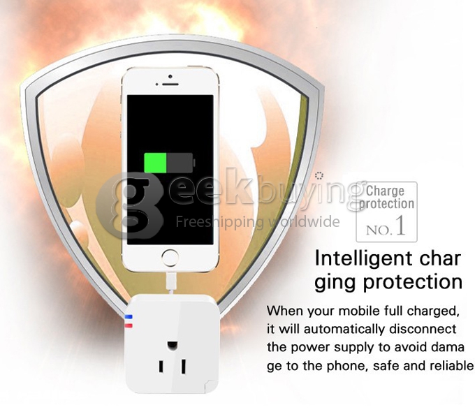 [US Stock]US Plug Kankun Smart Wifi Plug Socket Remote Control Plug Socket for Android iPhone App