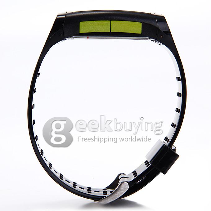 POPART POP-766 Popart 766 Rectangle Dial Digital Display Time Green LED Wrist Watch - Black