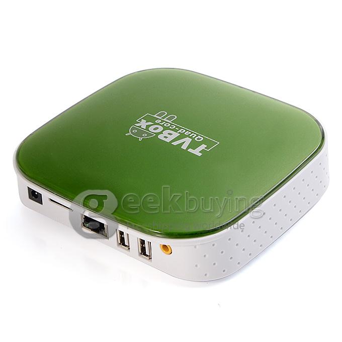 CS908 Allwinner A31S Quad Core 1.2GHz Android 4.4 Mini TV Box HDMI HDD Player 1G/8G WIFI Miracast - Green