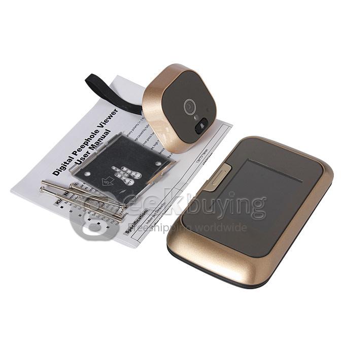 8002 2.8 Inch Smart Digital Door Viewer LCD Display Night Vision Auto-Image Recording Peephole and Visual Doorbell