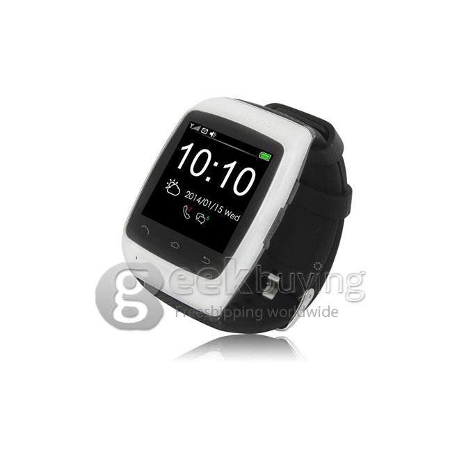 Q2 Smart Bluetooth 1.54 Inch Touch Screen Watch Support SYNC Anti Lost Mic FM Pedometer Music Play - White