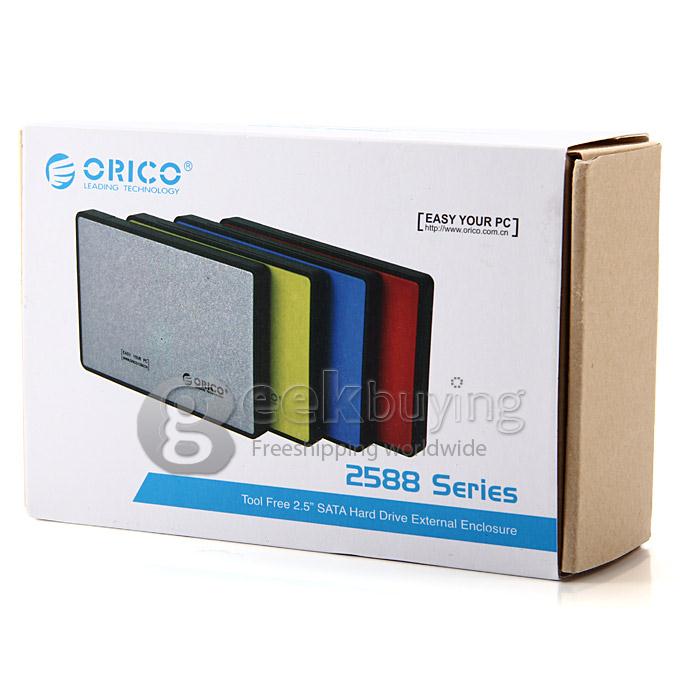 ORICO 2588US3 Ultrathin 2.5 Inch Mobile SATA HDD Hard Drive External Enclosure Box USB 3.0 for PC Notebook - Silver