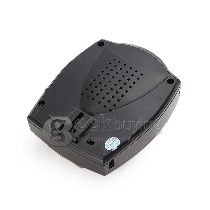 Full Band Car Radar Detector English Voice Airplane Head Shape for GPS Navigator - Black