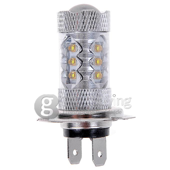 HFW01 2pcs 750Lumen 80W 16*OSRAM LEDs 6000k White Light Car LED Fog Lights 