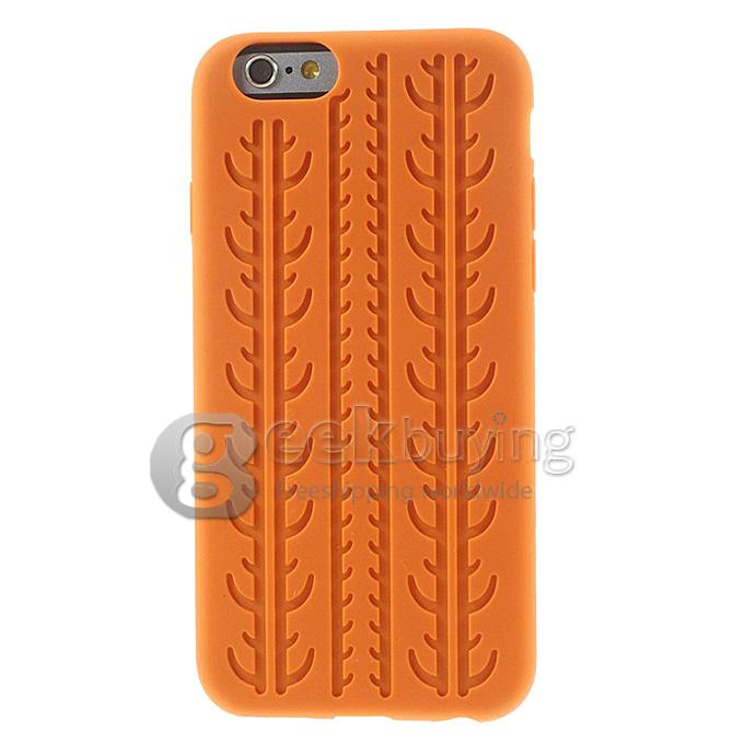 Brand New Anti-skid Tyre Design Silicone Case Protective Cover for iPhone 6 /iphone 6s 4.7 inch - Orange