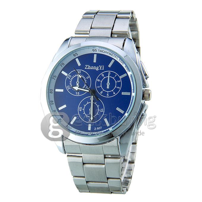 ZHONGYI Z-807 Men's Fashion Steel Band Analog Quartz Wrist Watch