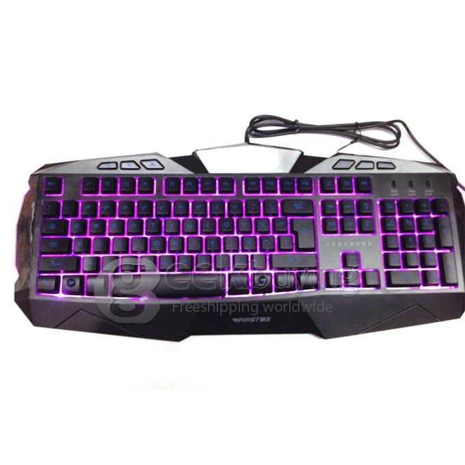 WFIRST X7 USB Wired 104Key Gaming Keyboard with Backlight
