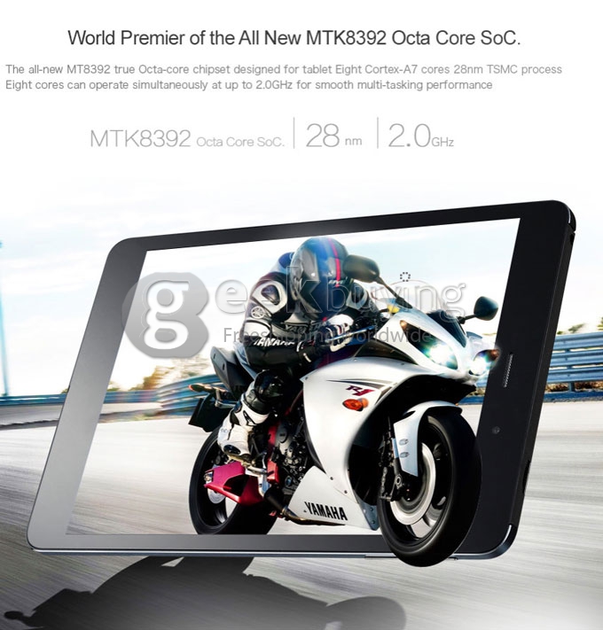 Cube TALK79 U55GT-C8 MTK8392 Octa Core 1.7GHz 7.85 Inch Android 4.4 OS IPS Retina 2048*1536 3G/Bluetooth/GPS 2GB+16GB Tablet PC