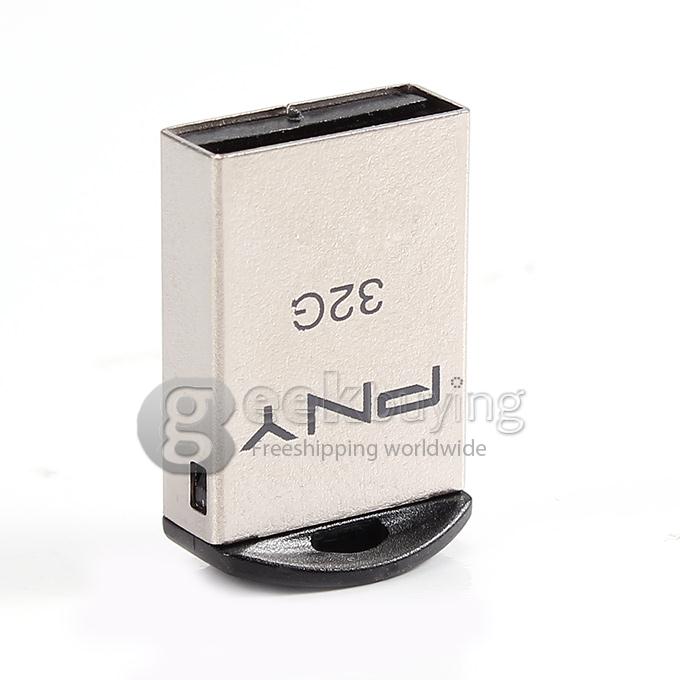 PNY MICRO M2 Mini 32GB USB 2.0 USB Drive U Disk Memory Stick Flash Drive - Silver