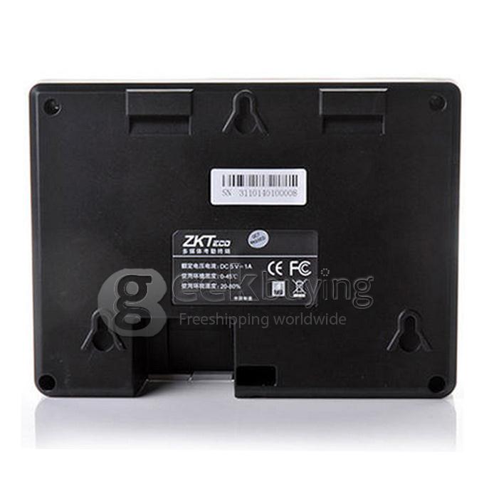 ZKT EF100 Facial Recognition Time Attendance Punch Card Machine - Black