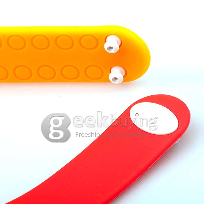 W2 Multi-function USB LED 3D Smart Wrist Band Watch Support Time Calorie 3D Pedometer Temperature Sleep Health Monitor - Yellow