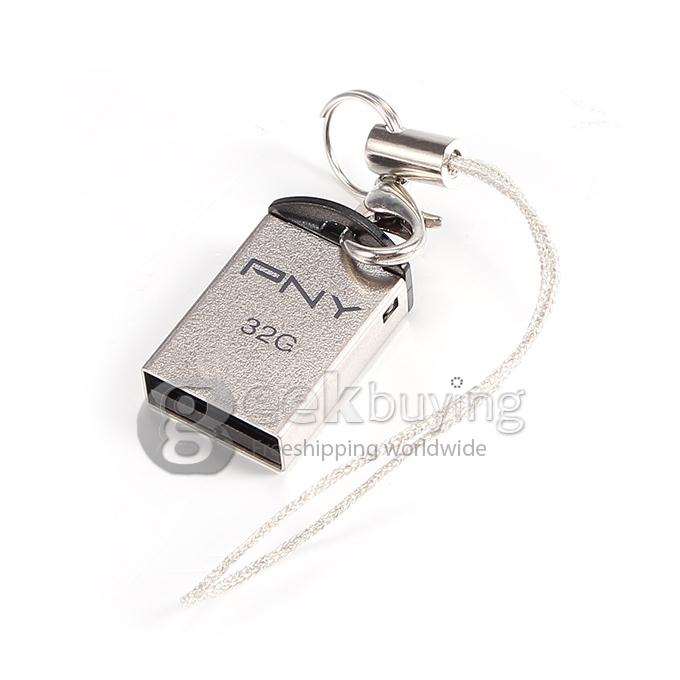 PNY MICRO M2 Mini 32GB USB 2.0 USB Drive U Disk Memory Stick Flash Drive - Silver