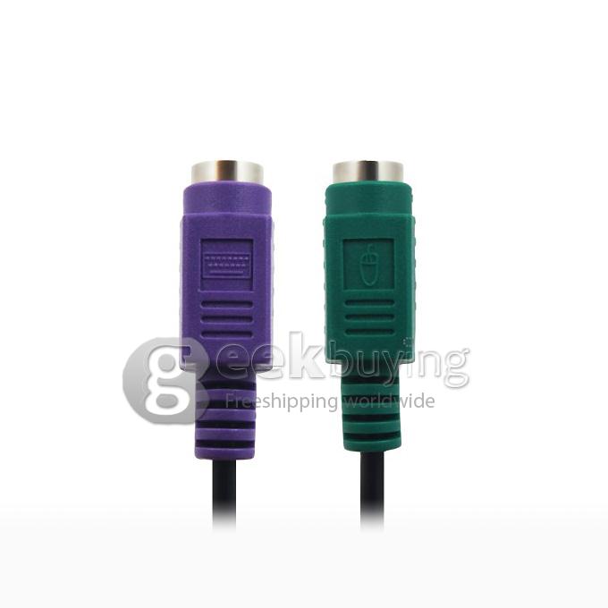 Unitek Y-155 USB Female to 2 * PS / 2 Mouse Keyboard Ports Cable Converter