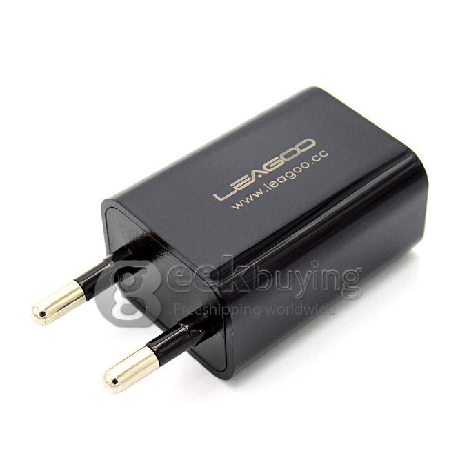 EU Plug Wall Charger USB Power Adapter for LEAGOO Smartphone - Black