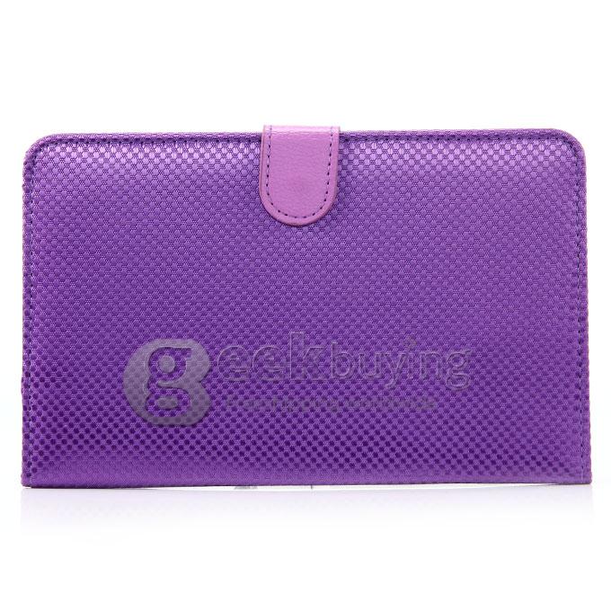 Universal Micro USB Keyboard Leather Case for 7 Inch Tablet PC - Purple
